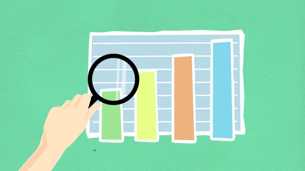 統計のチャートを表すイラスト